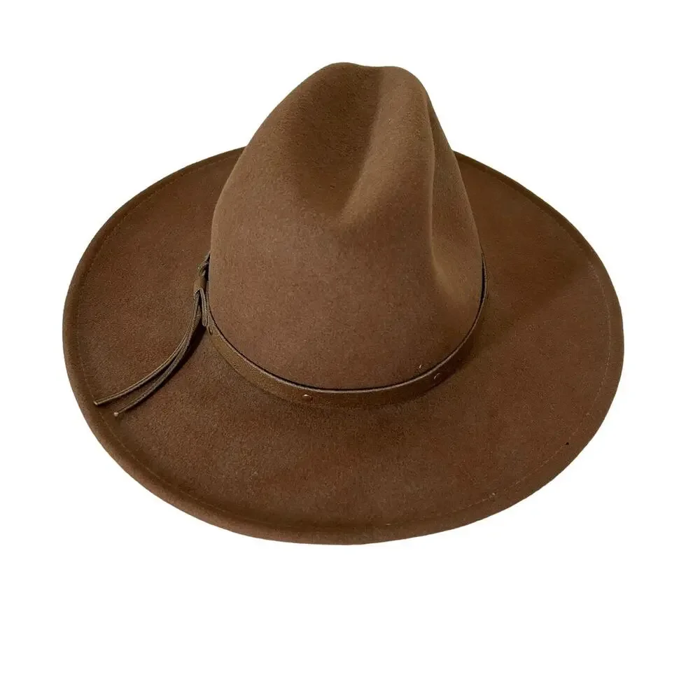 Golden Gate Hat Company Desperado Cowboy Wool Hat Small Made in USA Coin Feather